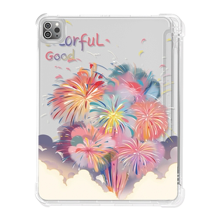 适用于ipadair5苹果ipad平板第9代保护套绚丽多彩A1822第十代软ipad9单面air2硅胶pro11寸mini6外壳10.9防摔