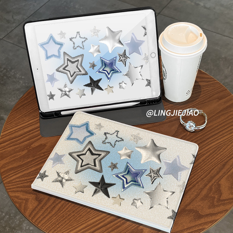 蓝色星星matepad115s书本式2024新款pro适用于华为平板保护套m6全包10.8寸硅胶se防摔壳air带笔槽11荣耀v8pro