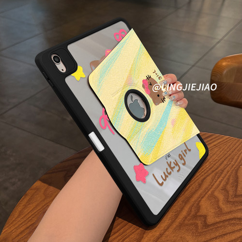 适用于ipad露标旋转亚克力保护壳