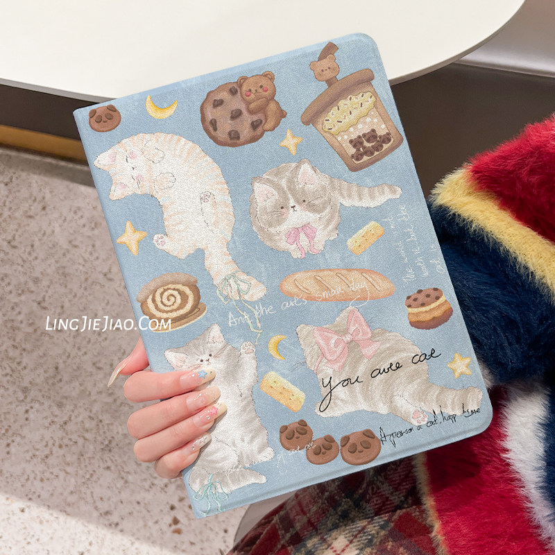 适用于华为平板m6保护套matepad11保护壳饼干小猫SE全包边10.8寸防摔8.4软壳13.2寸平板2023新款air11.5硅胶