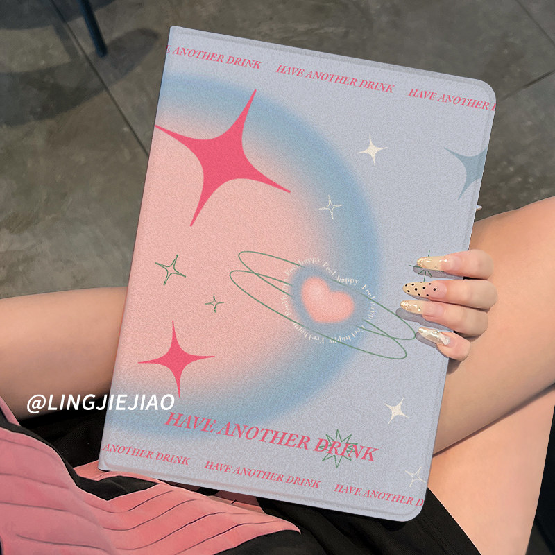 适用于华为matepad11平板保护壳2024新款蓝色爱心11.5s防摔套pro硅胶女10.8寸se书本式8.4全包m6带笔槽荣耀9