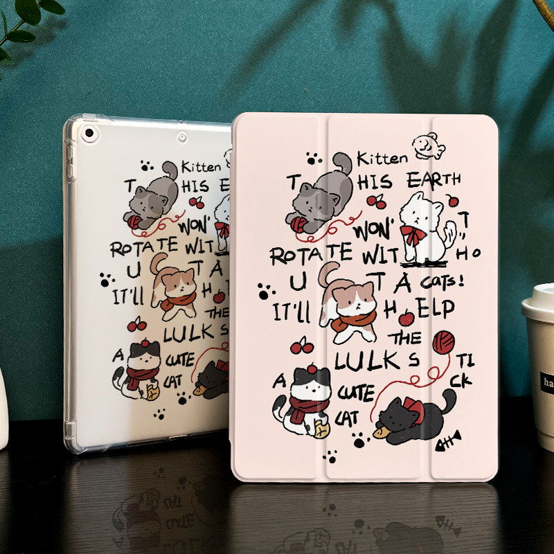 围巾小猫适用于华为matepadpro11保护套matepad11.5保护壳2025三折式简约带笔槽荣耀平板7全包10.8寸硅胶防摔