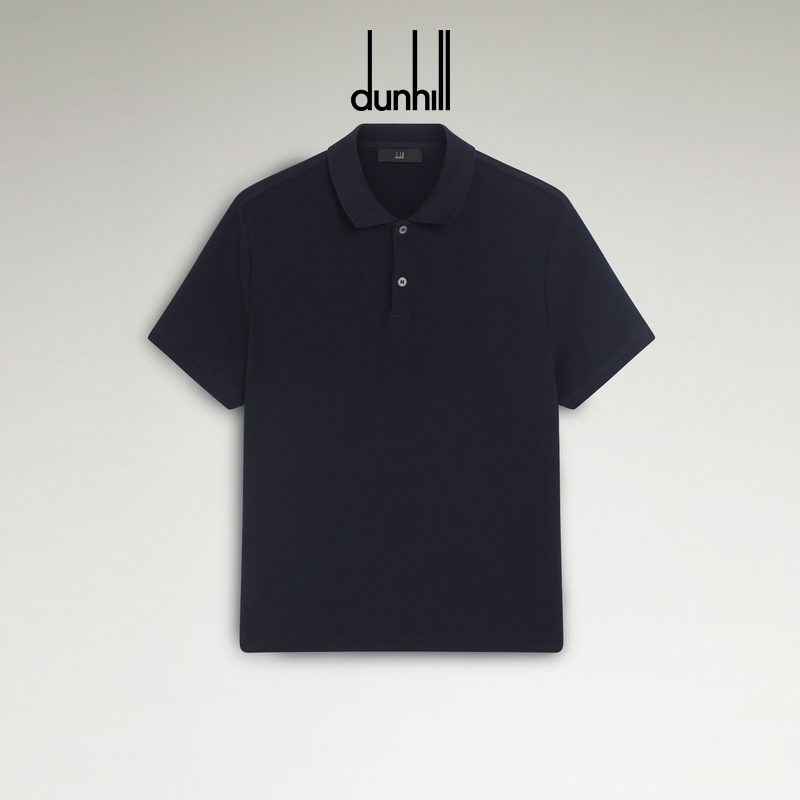 dunhill登喜路男士棉质珠地布短袖 Polo 衫日常休闲