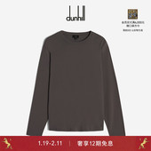 dunhill登喜路男AlfredDunhill徽章棉长袖 T恤休闲秋冬