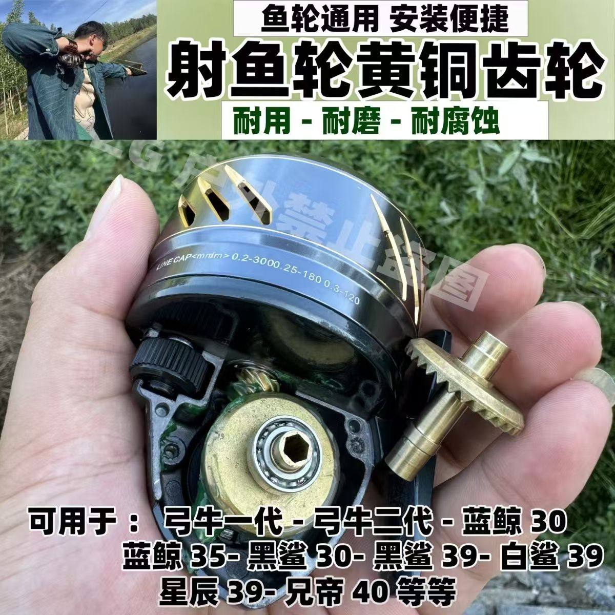 射鱼轮通用黄铜大齿蓝鲸35黑鲨30白鲨39星辰39兄帝40弓牛一代二代,户外/登山/野营/旅行用品,鱼线轮,淘宝优惠券,粉丝福利购,淘宝优惠卷