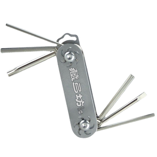 藏弓坊弹弓扳手内六角套装专用折叠式6角扳手换扁皮扳手包弹工