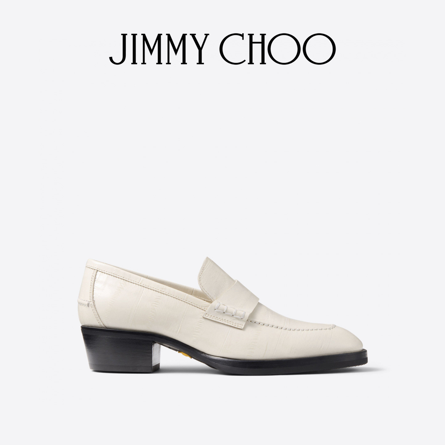 [早秋新品]JIMMY CHOO/WILDER LOAFER F女士鳗鱼纹压花皮革乐福鞋