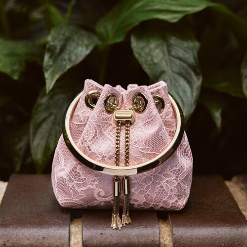 JIMMYCHOO/女士蕾丝迷你桶包