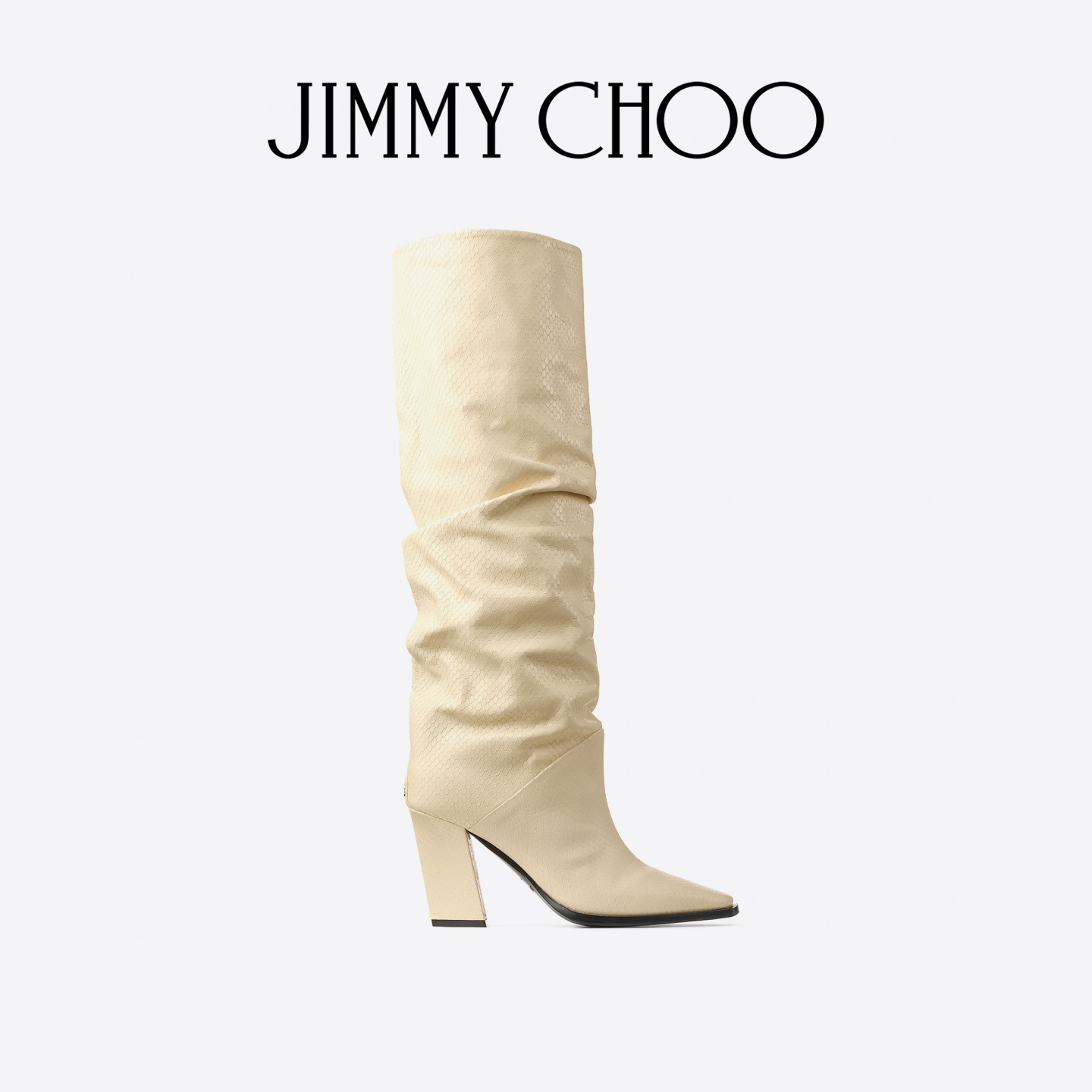 JIMMY CHOO/ HART KNEE BOOT 85 女士 花蛇纹皮过膝靴
