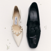 AURELIE女珍珠饰带高跟鞋 婚鞋 JIMMY CHOO 新年礼物 白鹿同款