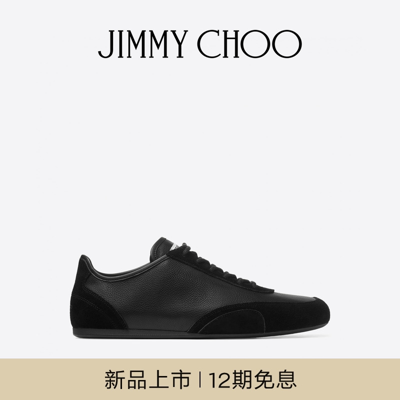 [2025冬季系列]JIMMY CHOO/SUNNY M 男士 黑色拼皮低帮休闲鞋