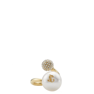 [新年礼物]JIMMY CHOO/AURI RING女士珍珠水晶戒指JC