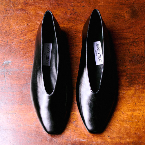 [2026秋季系列]JIMMY CHOO/MARGOT FLAT 女士 柔软亮面皮质平底鞋