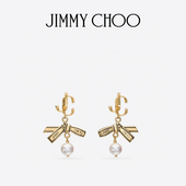 新年礼物 EARRING 白鹿同款 CHOO PEARL JIMMY RIBBON 女耳环