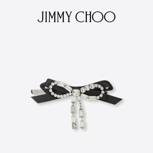 CHOO JIMMY CRYSTAL BOW 水晶蝴蝶结饰发夹 SLIDE 圣诞礼物