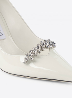 [新年礼物]JIMMY CHOO/BELINDA PUMP 90 女士 拿铁色漆皮高跟鞋