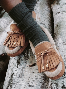 [新年礼物][冬季胶囊系列]JIMMY CHOO/MANON F女士绒面革乐福鞋