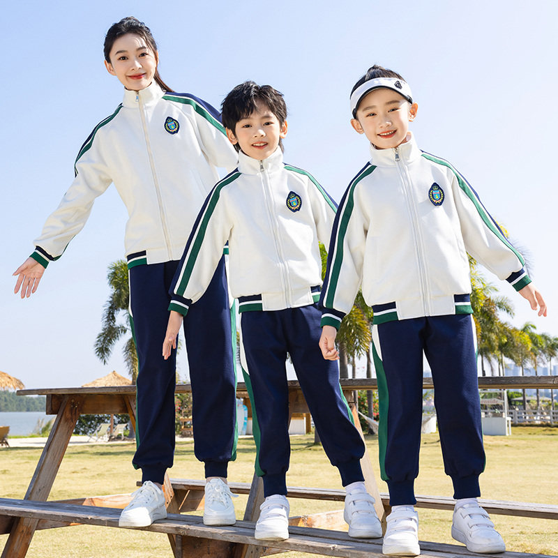 幼儿园园服春秋夏三件套小学生校服套装新款儿童班服运动服休闲风