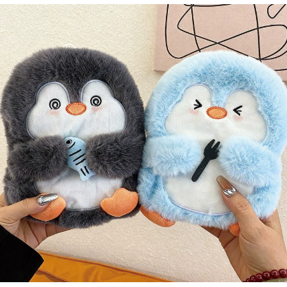 可爱企鹅热水袋充电款暖宝宝2025新款防爆正品电热宝暖水袋暖手宝