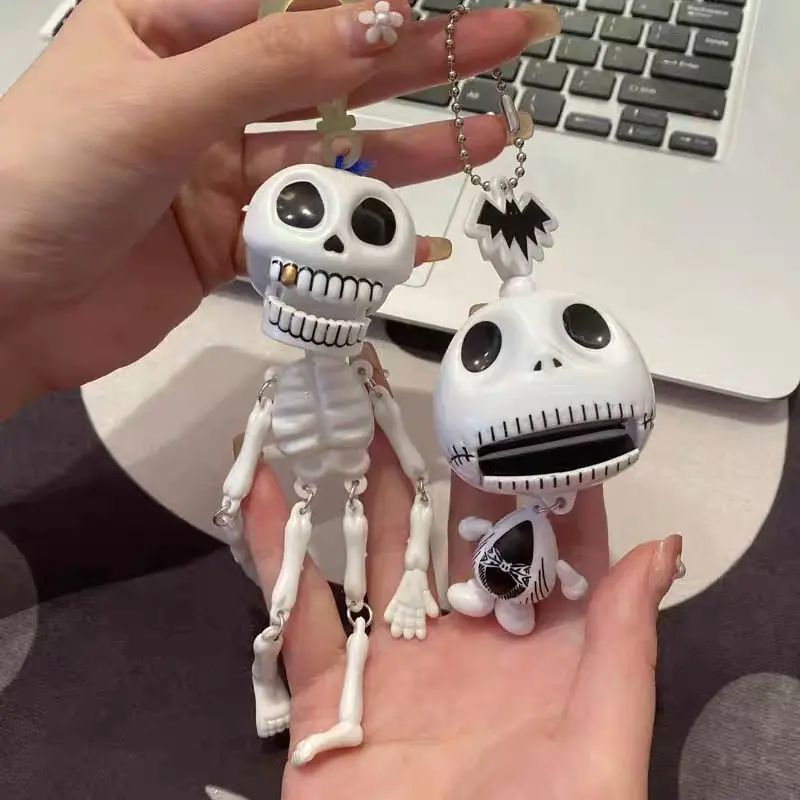 万圣节小礼物送男女生玩具背包挂件骷髅头钥匙扣包包搞笑挂扣学生