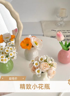 ins风装饰摆件办公室桌面居家房间装饰品卧室客厅电视柜小花瓶