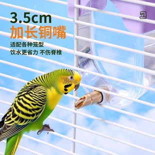 鹦鹉饮水器鸟用撞针水壶虎皮牡丹玄凤小太阳自动喂水挂笼喝水器