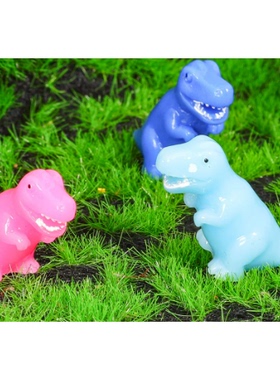 卡通立体DIY创意配饰可爱实色小恐龙 立体桌面摆件恐龙公仔