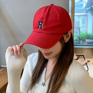 帽子女鸭舌帽小头围刺绣棒球帽春秋夏日韩系时尚 遮阳防晒帽子