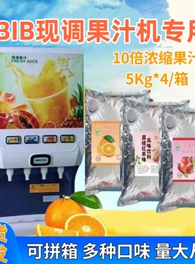 现调BIB浓缩果汁商用糖浆10倍浓缩饮料柳橙汁芒果汁自助餐厅特价