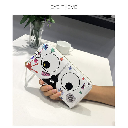 EYE THEME潮牌长夹新款时尚手拿包女长款零钱包手抓手机包大容量