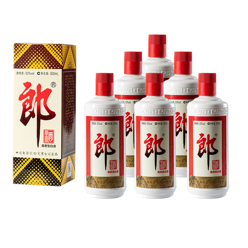 郎酒普郎郎牌郎酒53度酱香型高度500ml*6瓶四川白酒非整箱非原箱