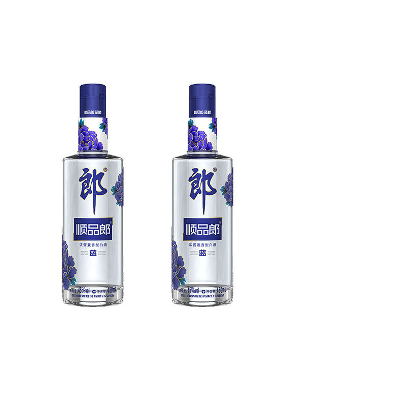 郎酒顺品郎480蓝顺480ml*2瓶浓酱兼香型中度45度光瓶四川口粮白酒