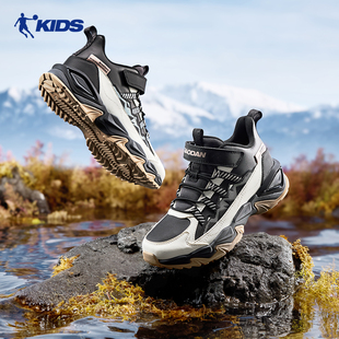 逐峰|乔丹儿童登山鞋二棉鞋男童运动鞋加绒冬季皮面户外鞋女童鞋