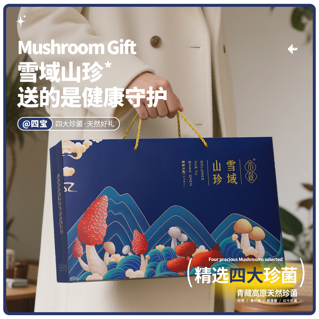 贡极雪域四宝山珍礼盒年货送礼