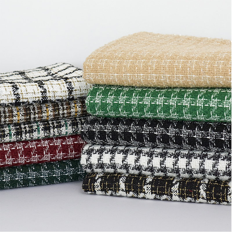 金丝格纹服装面料拍照背景布