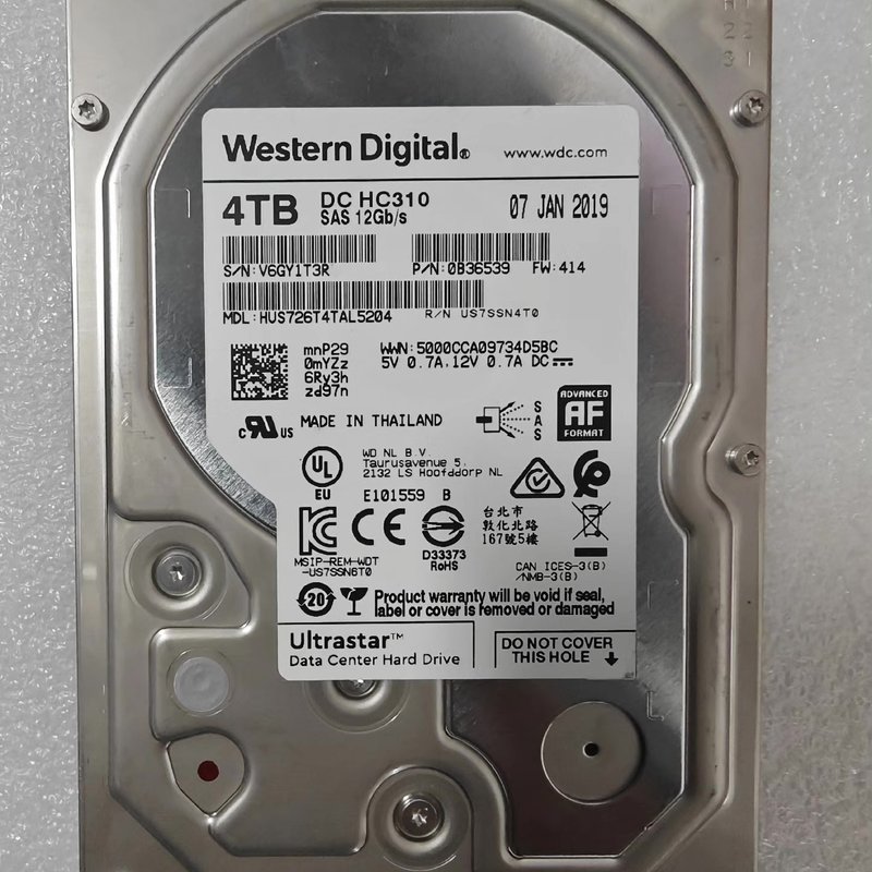 请议价-数据4TB企业级硬盘，型号HUS726T4TAL5204