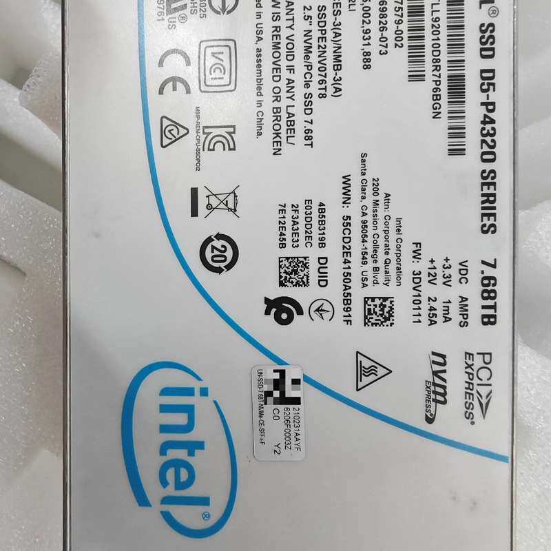 请议价-Intel D5-P4320 7.68TB企业级SSD