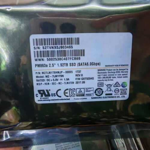 请议价-PM863a 1.92TB企业级固态硬盘，2.5寸SAT