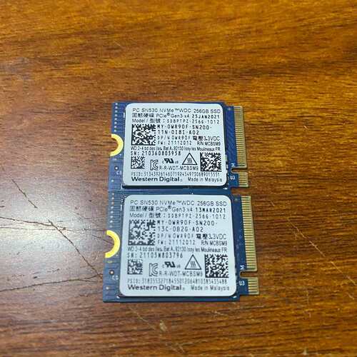 请议价-全新拆机 WD 2230 256G NVME SSD固态硬盘
