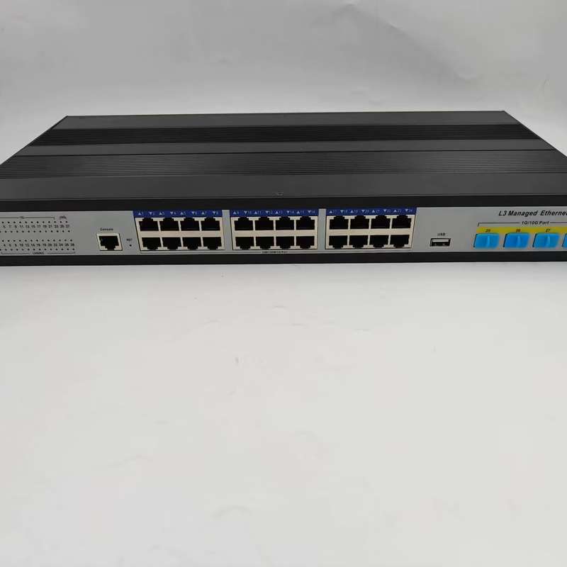 请议价-工业级4口万兆光+24个千兆电交换机核心汇聚链路聚合VL