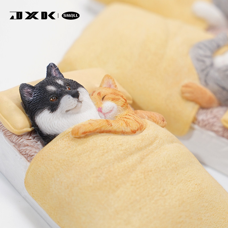 JXK Small 单身狗8.0 网红可爱柴犬猫咪狗狗宠物冰箱贴摆件模型