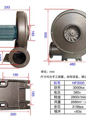 新款离心式PPC南华中压鼓风机750W1100W2200W静音耐用强风力包邮