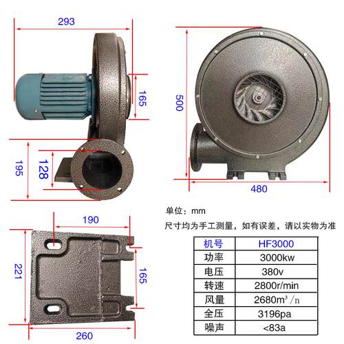 新款离心式PPC南华中压鼓风机750W1100W2200W静音耐用强风力包邮