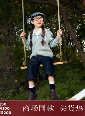 西町村屋亲子趣味小狗外套秋季新款韩系休闲风百搭卫衣KAAC10335