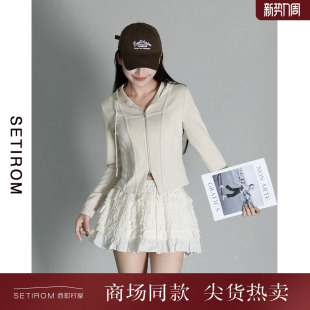 小衫 休闲百搭长袖 XAAA10402 新款 西町村屋运动风分割连帽外套春季