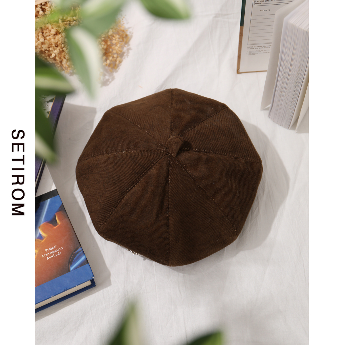 西町村屋韩系复古美拉德贝雷帽女