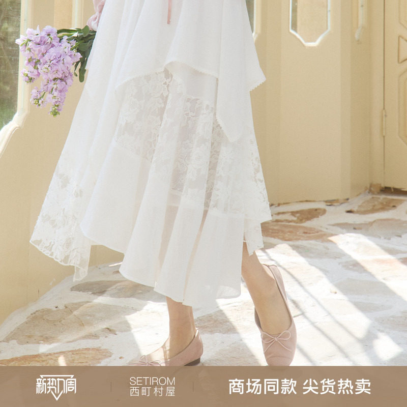 西町村屋韩系蝴蝶结芭蕾鞋女夏季新款休闲百搭文艺鞋子XHAB20015