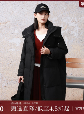 西町村屋休闲设计感连帽羽绒服女秋冬新款文艺百搭外套XH9D10047