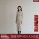 西町村屋韩系针织连衣裙女秋冬新款 极简气质感高领长裙HD8501550