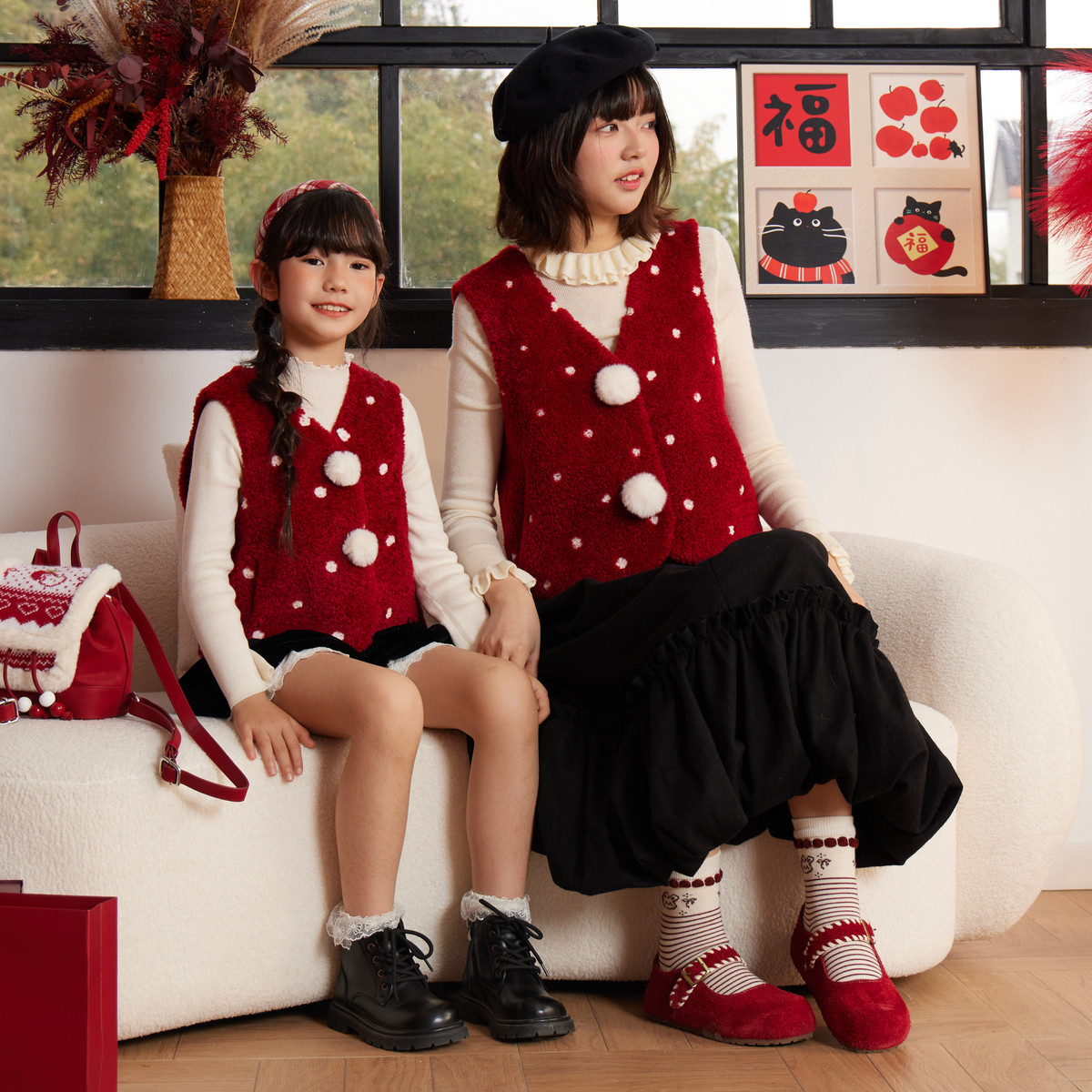 西町村屋简约木耳边半身裙女装2025冬季新款纯色花苞裙XHAD10457,女装/女士精品,半身裙,淘宝优惠券,粉丝福利购,淘宝优惠卷